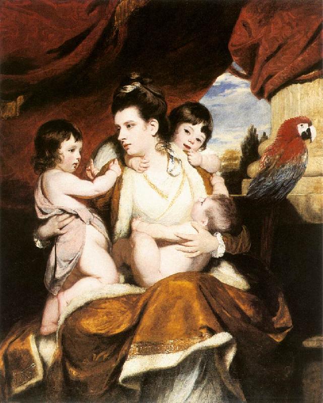 REYNOLDS, Sir Joshua Lady Cockburn and her Three Eldest Sons dy Sweden oil painting art